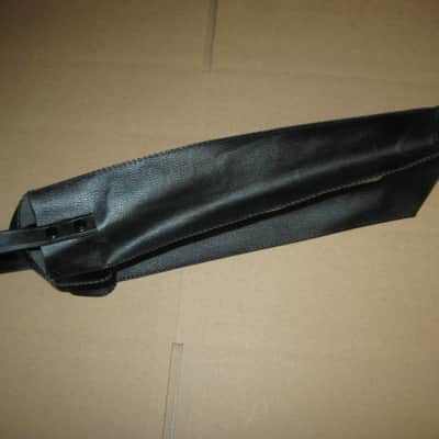 lightly used genuine BOSS vinyl pouch for FV300H, FV300L, and similar size size Boss pedals (NO pedal included) 1990s - Black Vinyl Exterior / Black Thin Canvas Interior image 8