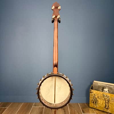 Custom Vega Senator 19-Fret Tenor Banjo with Fiberskin head, Vintage Star Hardware and Marbled Fretboard image 2