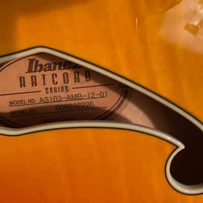 Ibanez AS103 Artist Series semi acoustic guitar image 3
