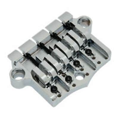 Babicz Full Contact Hardware ORIGINAL SERIES FCH4 AM BASS BRIDGE, 4 String -string thru chrome image 6