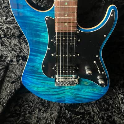 Suhr Standard Waterfall Burl Aqua Blue image 16
