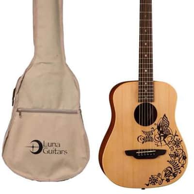 Luna Safari Fantasy Travel Acoustic Guitar Natural image 1