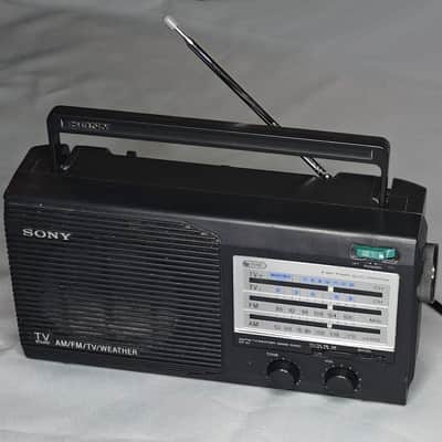 Sony ICF-34 Portable FM AM TV Sound Weather Radio - WORKS image 1