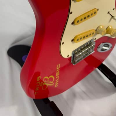 Aria Budweiser Branded Electric Guitar Body Loaded 2000’s - Red image 4