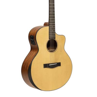 JN Guitars Glencairn Series Acoustic Electric Guitar w/ Gig Bag - Natural image 2