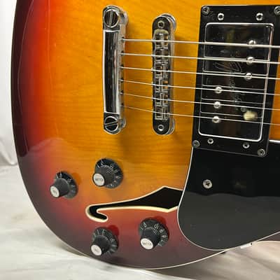 Fender Starcaster Semi-Hollow Body Electric Guitar - Aged Cherry Burst with Gig Bag image 5