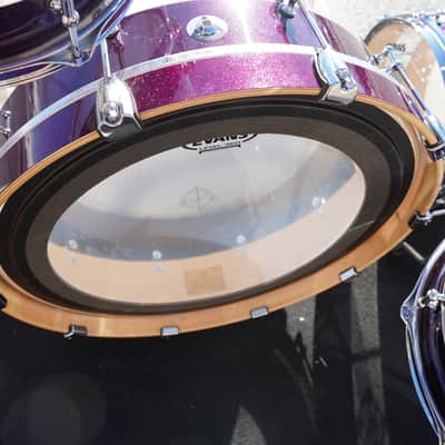 Dixon Artisan Select Proto - Maple/Acrylic 5pc Shell Pack - Deep Purple Sparkle Lacquer  | 12, 14, 14, 16, 22" image 9