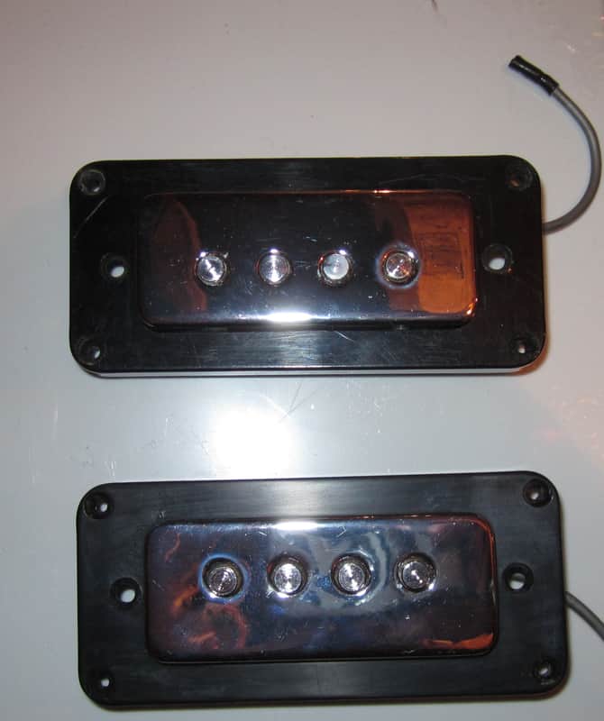 Shaftesbury  3263 hollow-body bass pickups  1965  Chrome with black trim image 1