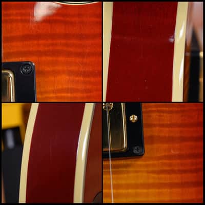 Gibson Custom Art & Historic Les Paul Custom 24 Fret AAA Flame Maple Top Heritage Cherry Sunburst 2003 w/OHSC image 12