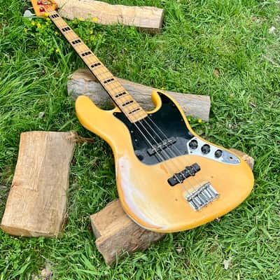 Vintage Fender Jazz Bass 1973 - Tuxedo Appointments Olympic White w Black Guard, Black Binding and Blocks image 5