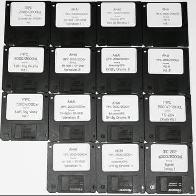 Akai MPC 2000 and 2000xl Format Floppy 15 Disk Sample Library TR 909 SP1200 RD9 MC 202 LoFi Toys TS204 EPS