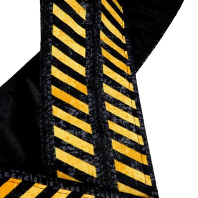 Yellow and Black Caution Tape Handmade Guitar Strap image 2