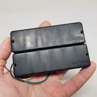 Bartolini Mk1 Split Coil Soapbar Pickups, P2 Size Black image 1