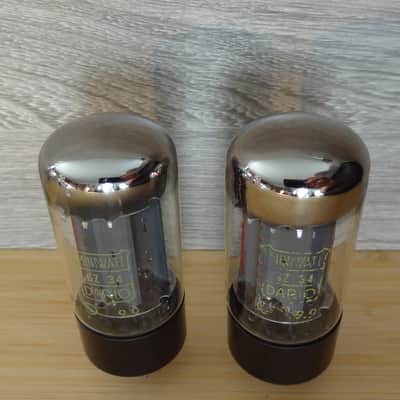 Very rare 1969 "A" NOS MULLARD Blackburn GZ34 5AR4 f32 Matched pair SAME CODE ! PERFECT balance, super strong image 4