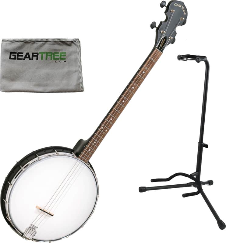 Gold Tone AC-4 Acoustic Composite 4-String Openback Irish Tenor Banjo Bundle image 1