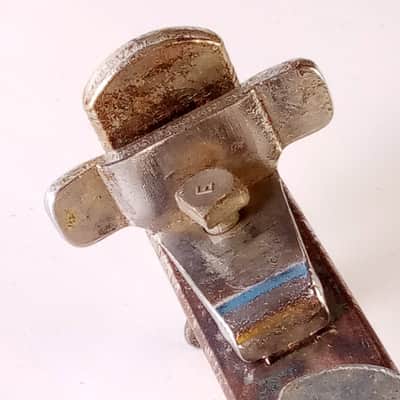 Ludwig+WFL-Stamps External Muffler Clamp-On Bass Drum Hoop-Mount 50s Nickel USA image 4