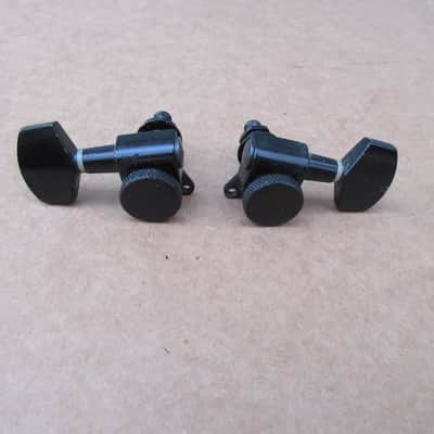 Pair of Locking Black Guitar Tuners image 1