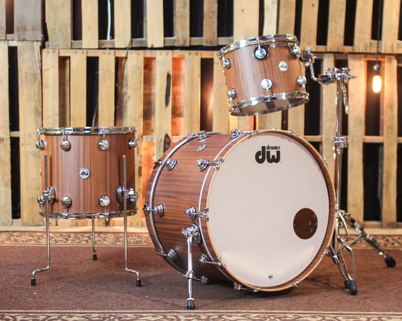 DW Collector's Maple Mahogany Natural Hard Satin Drum Set - 24,13,16 - SO#1326687 image 1