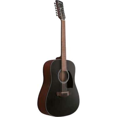 Ibanez PF5412WKH 12 String Dreadnought Acoustic Guitar - Weathered Black image 3