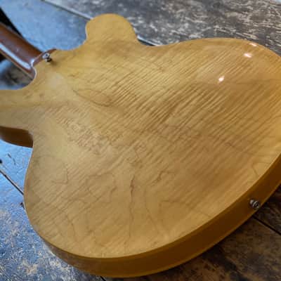Gibson Vintage 1991 ES 335 Dot Natural Figured Electric Guitar Huge Flame w/ OHSC image 6