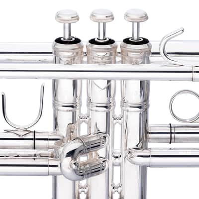 Levante Professional Bb Trumpet W Case Silver Plated W Monel Pistons LV-TR6301 2 Year Warranty image 5
