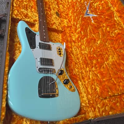 Fender Vintera '60s (Mastery and Lollar upgrades w case) Jaguar Modified HH with Pau Ferro Fretboard 2019 - 2023 - Surf Green image 8