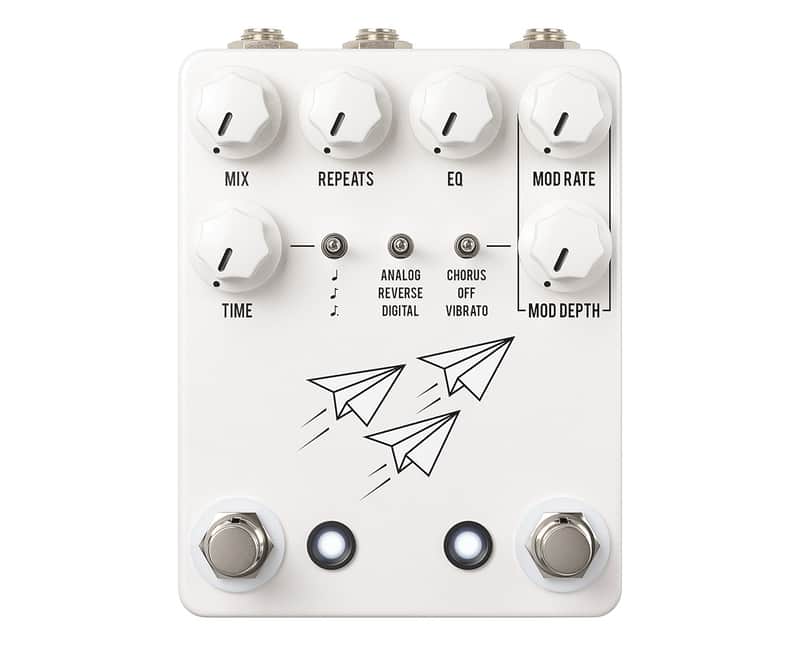 JHS Flight Delay Reverse/Analog/Digital Delay Pedal - White - Open Box image 1