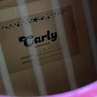Carlo Robelli Carly 2000’s - Pink Acoustic Guitar image 5