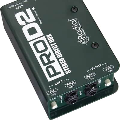 Radial DI Box PROD2 Passive Stereo DI Box Bundle with 10ft Pig Hog XLR Microphone Cord & Polishing Cloth - Hum Eliminator DI Boxes for Instruments, Passive Box Made for Keyboards, Guitar, Bass DI image 7
