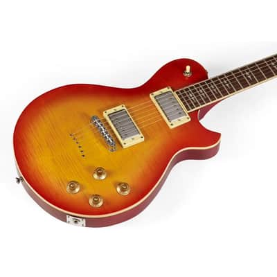 Michael Kelly Guitars, Patriot Decree Standard Cherry Sb Chambered Ebonyfb, MKPDSCSJRA image 8