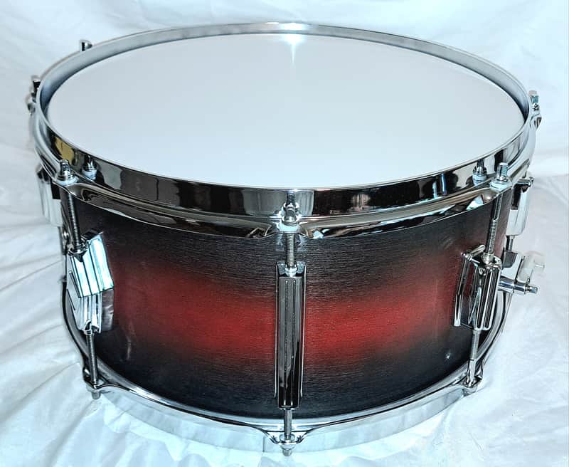 MP SPECIAL CUSTOM MAPLE SNARE DRUM Fresh - Crimson Ebony Satin image 1