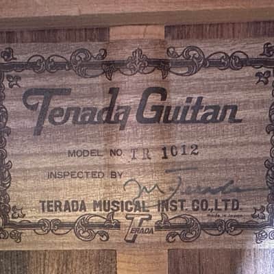 Vintage Terada Guitar 12-String Acoustic (Model TR 1012) image 6