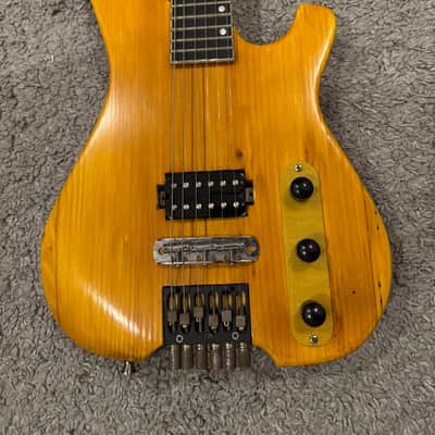Custom Headless Blonde Travel Lapsteel compact comfortable electric guitar Made in Ukraine Custom shop Djent Modern Metal Unique Boutique image 9