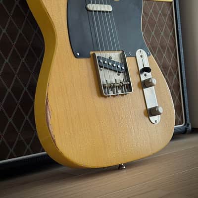 Whitfill T Custom Shop Boutique Relic Telecaster Lightweight Swamp Ash Blackguard, 3,06kg, 10" Radius uvm. 2021 - Aged Butterscotch Relic image 14