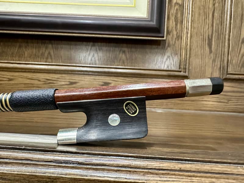 German 3/4 French-style Brazilwood Bass Bow c-1960's image 1