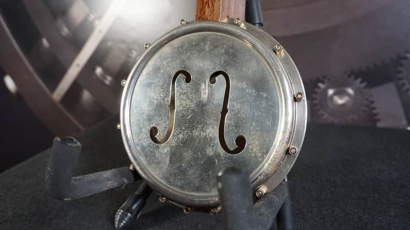 Vintage Banjolele w/ Metal Back & F-Holes image 1