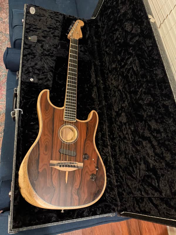 Fender American Acoustasonic Stratocaster Exotic Ziricote 2019 - 2020 - Natural