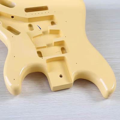 Milky Yellow FInish Guitar Strat Style Body image 2