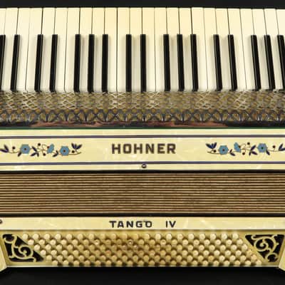Vintage Hohner Tango IV Piano Accordion Pearl Red w/ Case Made in Germany image 5