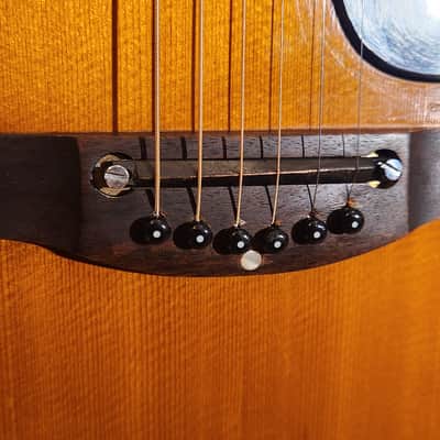 Vintage 1960s Estrada FS-5 Acoustic Guitar Natural-GOOD Tone-Repaired Headstock image 8