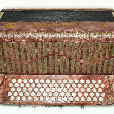 Rare Soldanella 5 Row Button Accordion, made in Switzerland, New Straps, Vintage Original Accordeone de Botones, Old Accordian Bajan, 2535 image 5