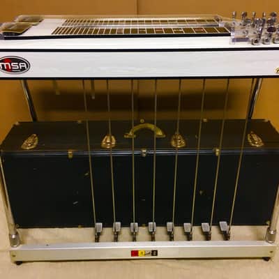 MSA Classic D10 E9 C6 Pedal Steel Guitar White Mica image 5
