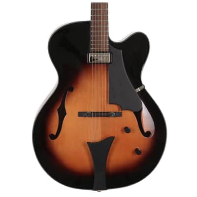 Hofner BlueTone Super Luxe Archtop Jazz Guitar with Hard Case HCT-SL-SB-0 Antique Brown Sunburst image 1