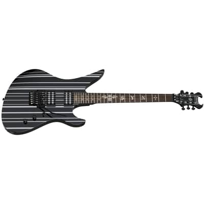 Schecter Synyster Gates Standard Signature Guitar - Gloss Black with Silver Pinstripes image 3