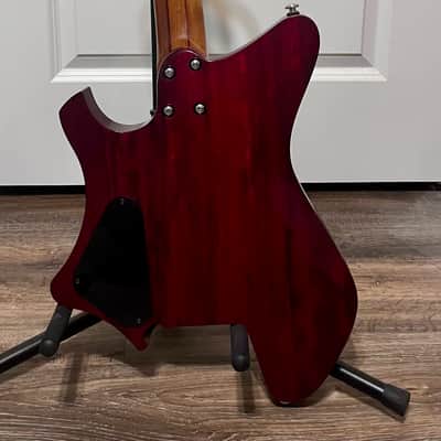 EART GW2 Headless Electric Guitar w Gigbag- Blue image 5