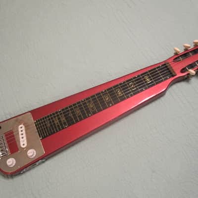 Artisan lap steel red metal flake with upgrades. image 1