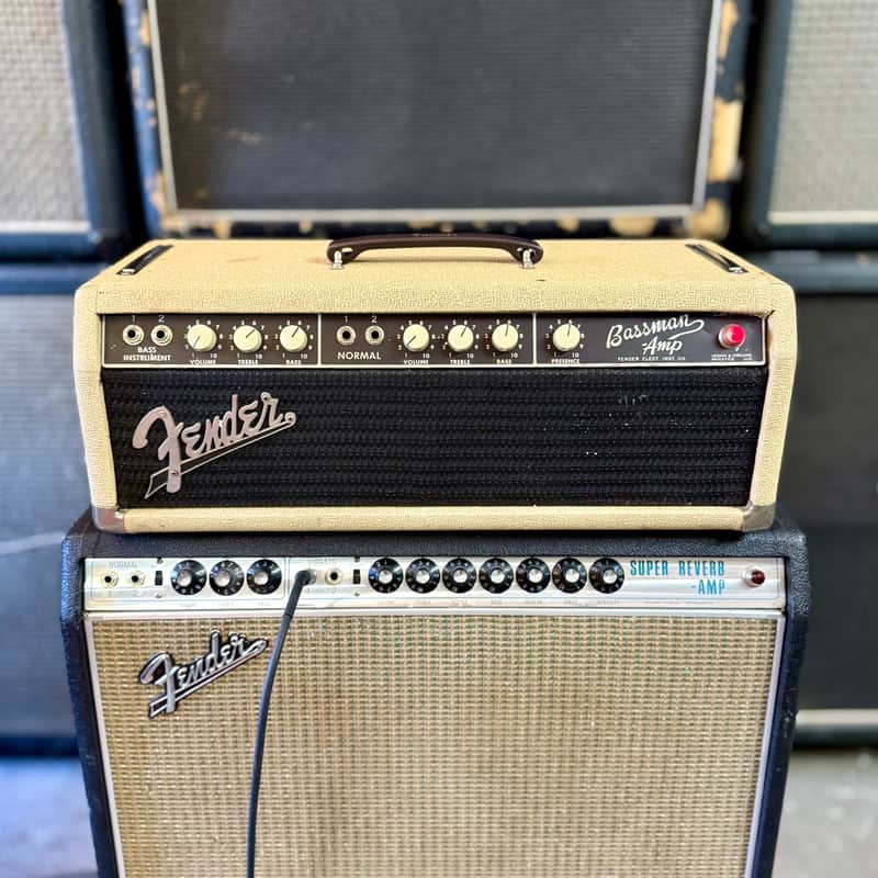 Fender Bassman Amp 6G6 1962 - Blonde original vintage USA blond brownface tube amplifier image 1