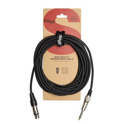Stagg SMC6XP XLR Female - 1/4" TS Jack Microphone Cable (6M) image 2
