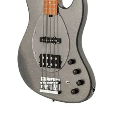 Sadowsky MetroExpress 21-Fret Vintage M/J Bass, Roasted Maple Fingerboard, 4-String - Solid Silver Metallic High Polish image 3