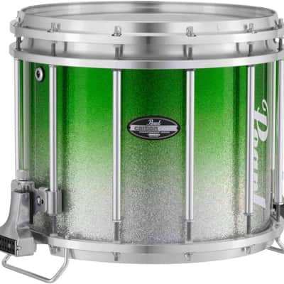 Pearl Championship CarbonCore Varsity FFX Marching Snare Drum Fade Top Finish 14 x 12 in., Green Silver (FFXCC1412/A971) image 2